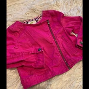 Crazy 8 3T pink denim jacket